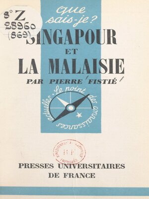 cover image of Singapour et la Malaisie